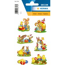 Herma DECOR Sticker Hasenparade, beglimmert