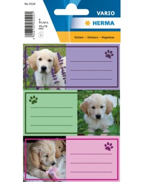 Etiquetas escolares Herma VARIO para perros