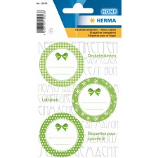 Herma HOME Stickers  kitchen labels for lid Ø 44 green, self-adhesive
