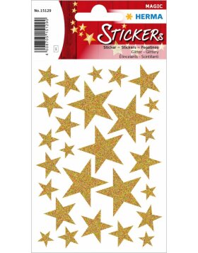 Herma MAGIC Stickers stars gold, glittery