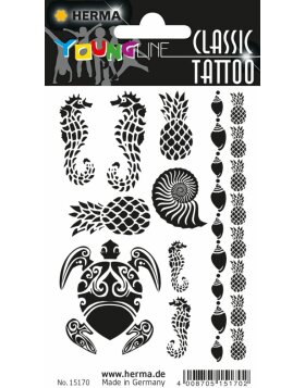 Herma FASHIONLine CLASSIC Tattoo Black Caribbean