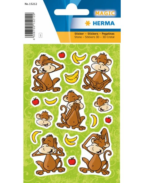 Herma MAGIC Stickers Monkey Circus, Stone