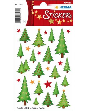 Herma MAGIC Stickers Christmas trees, silk