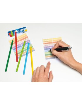 Herma Pencil labels as name stickers for coloured...