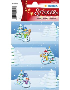 Herma DECOR Stickers gift stickers winter landscape, glittery