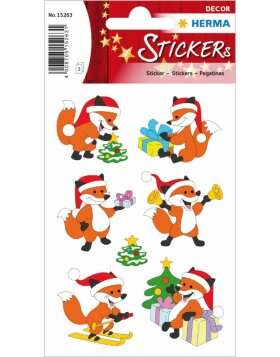 Herma DECOR Stickers Christmas foxes