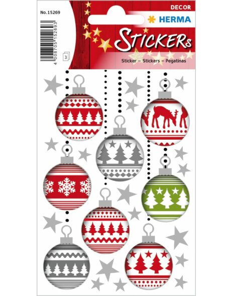 Herma DECOR Stickers Christmas tree balls