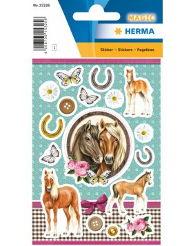 Herma MAGIC Stickers horses in love, jewel