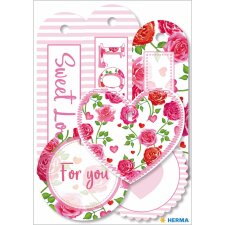 Herma HOME HOME gift tags love, with string