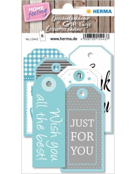 Herma HOME HOME gift tags thank you, with string