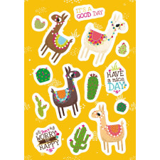 Herma MAGIC Stickers the llama, glitter foil