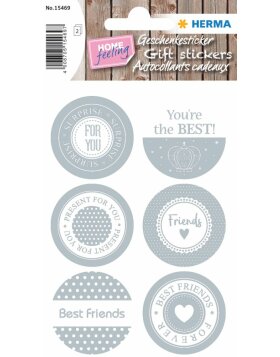Herma HOME Stickers HOME gift stickers friends, silver...