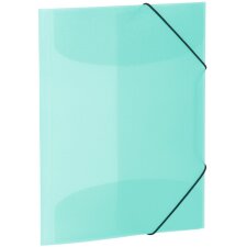 Herma Elasticated folder A4 PP translucent turquoise