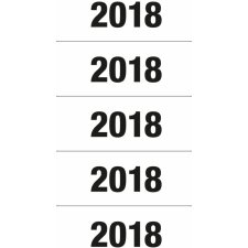 Herma Years 2018 for files, 60 x 26 mm, white, permanent adhesion