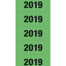 Herma números del año 2019 para carpetas, 60 x 26 mm, verde, adhesivo permanente