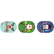 Herma Christmas stickers, Santa Claus & friends oval, 200 stickers on roll
