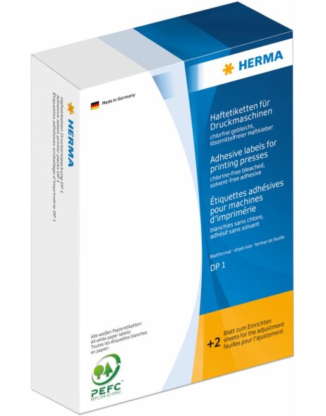 Herma Adhesive labels for printing presses, DP1, &Oslash; 32 mm, green, permanent adhesion