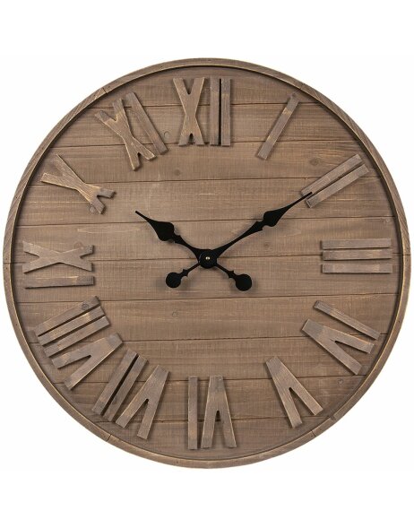 Clock &Oslash; 70x5 cm - 1xAA black-brown - 5KL0132