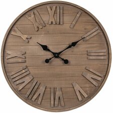 Clock Ø 70x5 cm - 1xAA black-brown - 5KL0132