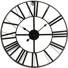 Uhr Ø 50x4 cm - 1xAA Weiß - Schwarz - 5KL0140XS
