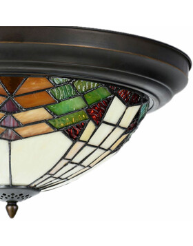 Plafondlamp Tiffany ø 40x18 cm meerkleurig - 5ll-5962