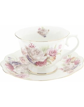 Cup and saucer &Oslash; 15x7 cm - 0.25 L multicolored -...