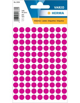 VARIO Herma Markierungspunkte pink 8 mm