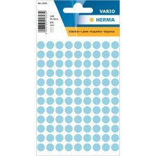 Étiquettes multi-usages bleues Ø 8 mm rond papier mat 540 pcs.