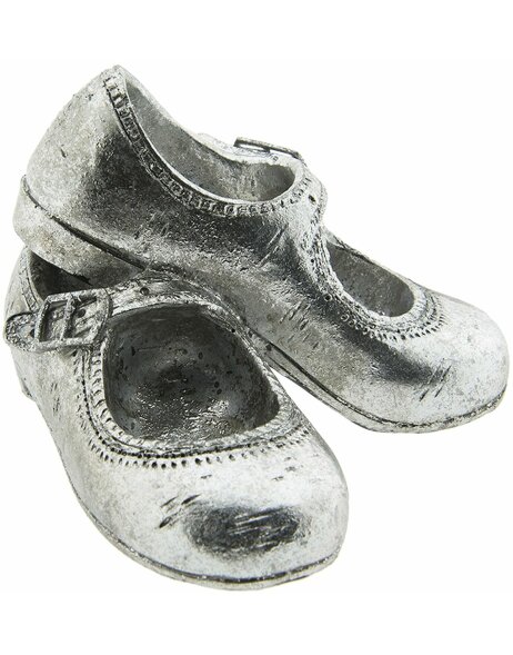 Decoration shoes 12x10x8 cm silver colored - 6PR2210