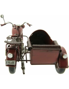 Model motorcycle with sidecar 27x20x14 cm red - 6Y2715