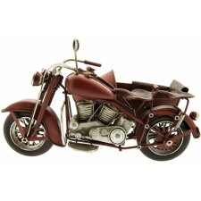 Modell Motorrad mit Beiwagen 27x20x14 cm rot - 6Y2715