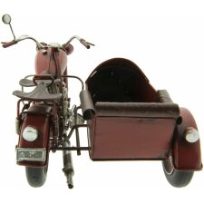 Model motorcycle with sidecar 27x20x14 cm red - 6Y2715
