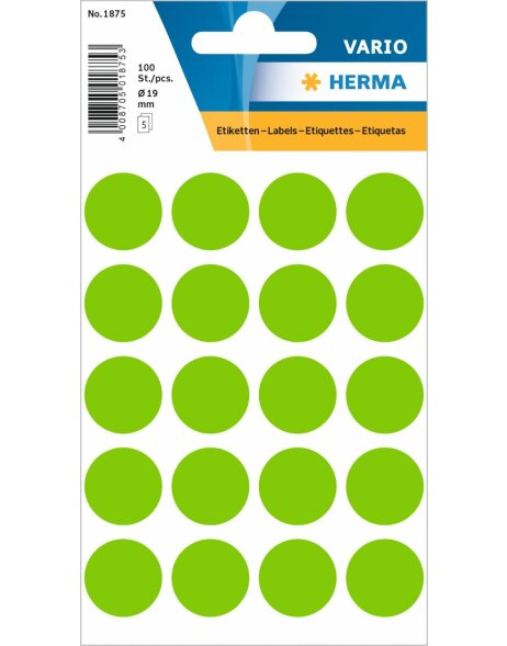 100 Etiketten, 60x26mm Textetiketten für Ordner Monate grün Papier matt
