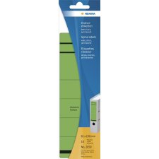 Etiquetas para carpetas para etiquetado manual verde 61x192 mm papel mate 10 unid.