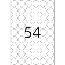 Etiquetas multiuso blancas Ø 16 mm papel redondo mate 1728 unid.