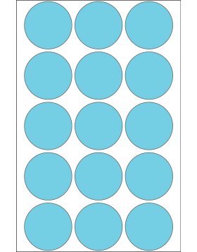 Bulkpakket multifunctionele etiketten blauw 32 mm