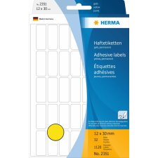 Étiquettes multi-usages jaunes 12x30 mm papier mat 1120 pcs.