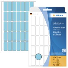 Multifunctionele etiketten blauw 12x30 mm papier mat 1120 st.