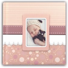 ZEP Babyalbum Cinzia rosa 31x31 cm 60 weiße Seiten