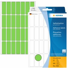 Multifunctionele etiketten groen 13x40 mm papier mat 896 st.