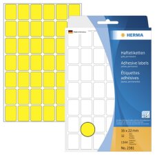 Etiquetas multiuso amarillas 16x22 mm papel mate 1344 unid.
