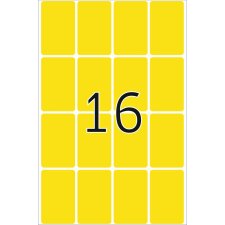 Étiquettes multi-usages jaunes 25x40 mm papier mat 512 pcs.