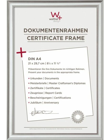 Document Picture Frame Trendstyle A4 silver