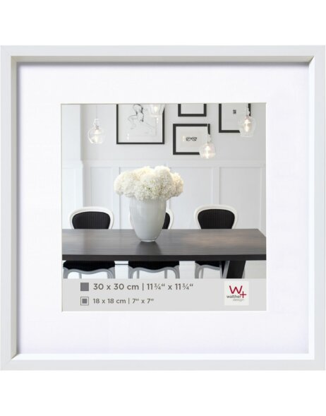 Steel Style plastic frame 30x30 cm white