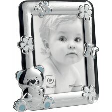 Mascagni Baby frame teddy-heart 13x18 cm blue