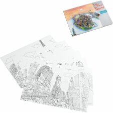 Coloring book globetrotter 37x26 cm