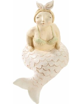 20LO1467 Mascagni Figurine décorative sirène marron 16x22,7x24 cm