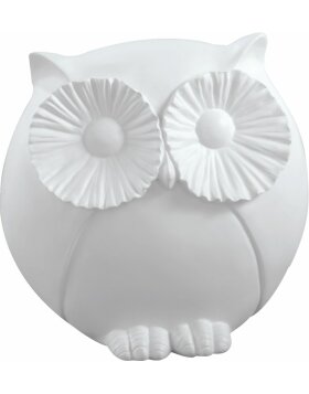 20QO601 Mascagni decorative figure owl 19,5 cm white