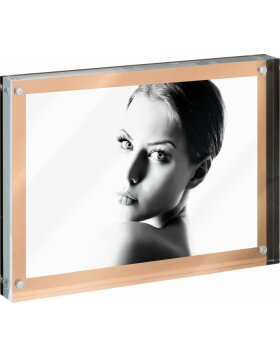 2GZA1037 Mascagni acrylic magnetic frame 10x15 cm copper