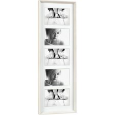 A1070 Mascagni Cadre de galerie en bois 5 photos 10x15 cm blanc